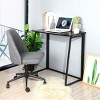 FurnitureR Folding Home Office Desk, 31.5 Inches Foldable Table, Space Saving Computer Study Desk Compact Writing Workstation for Small Space, Black - 4 of 4