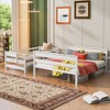 NicBex Twin XL over Queen Bunk Bed Convertible Design Bed Frame with Full Length Guardrails and Ladder, No Spring Box Required - 2 of 4