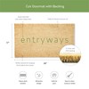 Entryways 28"x17" Peeping Cat All-Natural Coconut Fibers Door Mat Natural and Black - 4 of 4