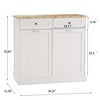 Sevobal Utility Storage Cabinets, Closed Cabinet with Doors and Internal Shelves for Living Room Kitchen Hallway, White, 39.37"*13.78"*35.43" - 4 of 4
