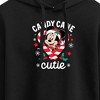 Women's - Disney - Minnie Candy Cane Cutie Cropped Graphic Hoodie - 2 of 3