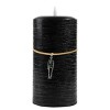 LumiPur 3.5"x7" Signature Natural Glow Halloween Flameless LED Wax Pillar Candle Black - 3 of 4
