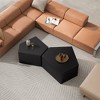 Irregular Pentagon Nesting Coffee Table Set of 2, Modern Geometric Cocktail and Side Tables for Living Room - 3 of 4