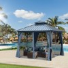 TiramisuBest 10' X 10' Hardtop Gazebo with Galvanized Steel Double Roof, Sturdy Aluminum Frame, Curtains, and Netting for Patio, Lawn, and Garden - 2 of 4