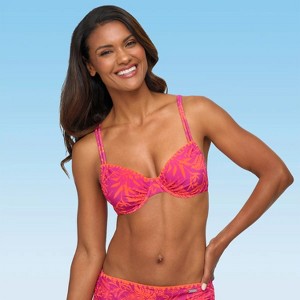 Women's Tropical Underwire Bikini Swimsuit Top Bra Sizing - LASCANA - 1 of 4