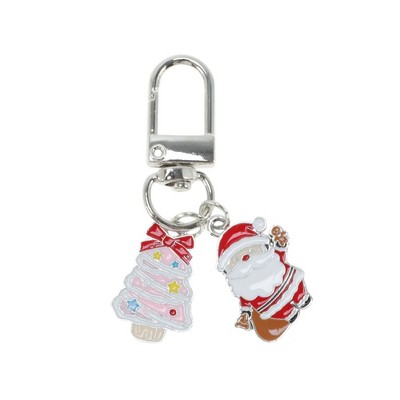 Unique Bargains Christmas Keychain Lobster Clasp Zinc Alloy Multi-colored 1 Pc