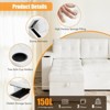 Sofa Bed, 84 Inch Sleeper Sofa with Pull Out Bed and Charging Ports, L Shaped Couches for Living Room with 2 Storage Armrests and 2 Cup Holders - 4 of 4