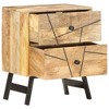 vidaXL Bedside Cabinet 15.7"x11.8"x19.7" Solid Mango Wood - 3 of 4