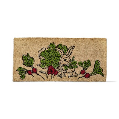 tagltd 1'6"x3'3" Bunny With Radish Rectangle Indoor and Outdoor Estate Coir Door Welcome Mat Beige Background