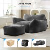 Mjkone Bean Bag Chair, Big Beanbag Chair with Ottoman - 3 of 4