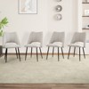 KWPZQEB Set of 4 Dining Kitchen Mid-Century Modern Chairs with Metal Legs and Linen Cushion for Living Room Bedroom Outdoor Lounge - 2 of 4