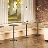 MaseiKar Bar Table, Height-Adjustable Round Pub Table 27-35.4 Inches, Cocktail Table with Sturdy Base, Modern Style, Easy to Assemble, Black - 4 of 4