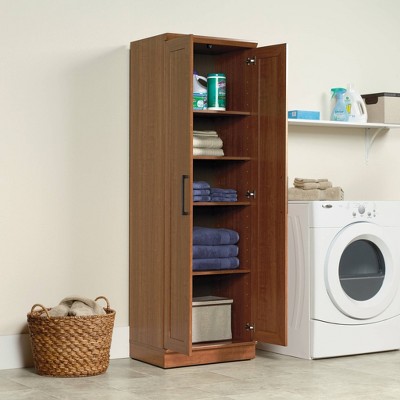 Sienna Oak Tall Engineered Wood Storage Cabinet