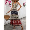 Women's Bohemian Patchwork Maxi Dress Sleeveless - 4 of 4