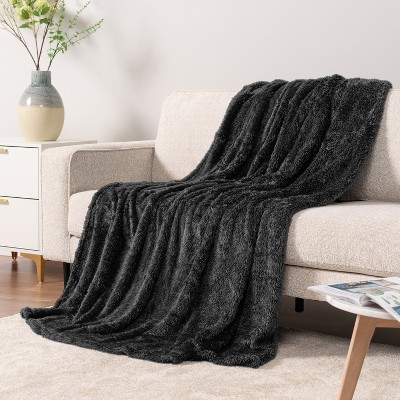 Black Twin Sherpa Fleece Machine Washable Blanket