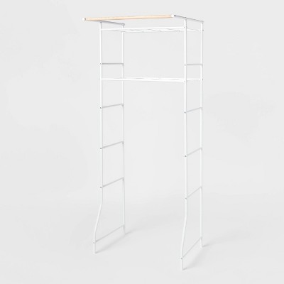 Over the Washer Storage Shelf - Brightroom™: White Steel Utility Shelves, Wall Mounted, 2 Open Shelves, 72.94" Height
