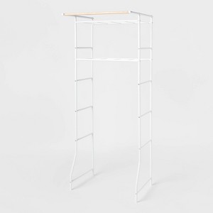 Over the Washer Storage Shelf - Brightroom™: White Steel Utility Shelves, Wall Mounted, 2 Open Shelves, 72.94" Height - 1 of 3