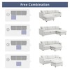 101" L-Shaped Sectional Sofa with Movable Ottoman and Throw Pillows - 3 of 4