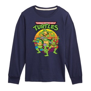 Boys' - Teenage Mutant Ninja Turtles - Retro Sunset Long Sleeve Graphic T-Shirt - 1 of 4