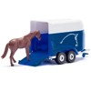 Jeep Red with Horse Trailer Blue and Horse Accessory Diecast Model by Siku - 4 of 4
