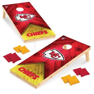 NFL Kansas City Chiefs 2'x4' Wood Cornhole Set - 1 of 4