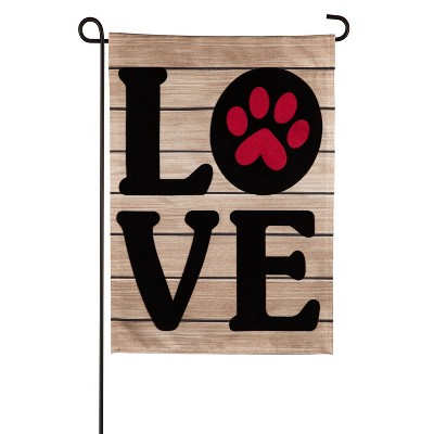 Evergreen Flag Pet LOVE Garden Linen Flag