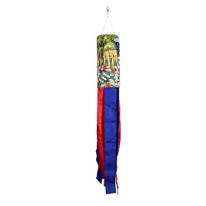 Briarwood Lane Summer American Flower Field Windsock Wind Twister 40x6 For Summer Wind Spinner - 1 of 2