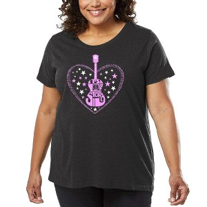 LA Pop Art It's A Love Story - Women's Word Art T-Shirt - 1 of 4