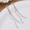 SOHI Women's White Sleek Drop Earrings - 2 of 3