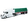 Volvo VN-780 Truck with Flatbed Trailer and Long Pipes White "Long Haul Truckers" Series 1/32 Diecast Model by New Ray - 2 of 4