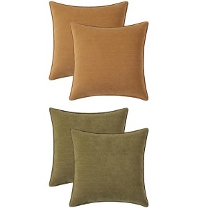 REGALWOVEN 4 Pcs Solid Chenille Soft Couch Throw Pillow Covers for Sofa Living Room Home Decor 18 x 18 Inch - 1 of 4