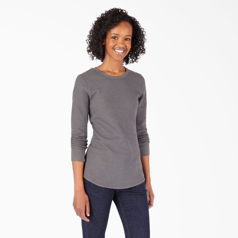 Warm Essentials By Cuddl Duds Women's Sweater Knit Thermal Crewneck Top :  Target