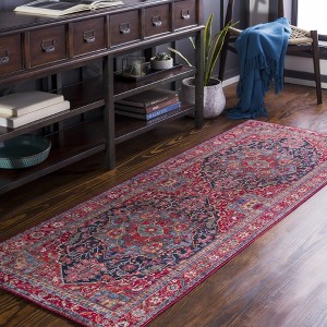 Hauteloom Pauline Red Medallion Performance Rug - 1 of 4