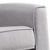 Royal Hampton 34 Inch Rocking Chair, Wood Frame, Vertical Channel Tufted Gray Linen - 3 of 4