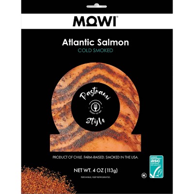 MOWI Pastrami Style Cold Smoked Atlantic Salmon - 4oz