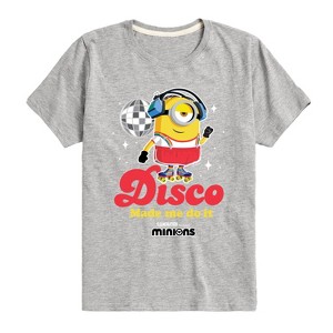 Boys' - Despicable Me - Minion Disco Made Me Do It Short Sleeve Graphic T-Shirt - 1 of 4