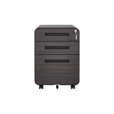 Under Desk Filing Cabinet On Wheels 3 Drawer Lockable File Cabinets Office Storage Cabinets Metal Filing Cabinet-The Pop Home