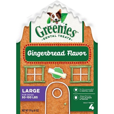 Greenies Gingerbread House Large Holiday Dog Treats - 6oz