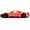 2017 Ford GT Light Red Metallic with Black Stripe "Pink Slips" Series 1/24 Diecast Model Car by Jada - 3 of 4