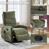 KTMBDW Rocker Swivel Recliner Chair, Manual Recliner Glider with Massage and Heat, Comfy Soft Fabric Living Room Reclining Sofa Chair - 3 of 4