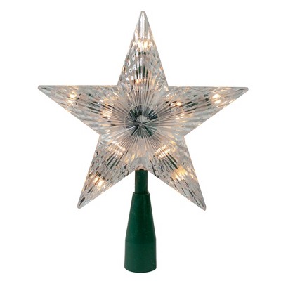 Kurt S. Adler 9" Classic 5-Point Star Christmas Tree Topper - Clear Lights