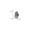 Black Bow Jewelry Sterling Silver Baby Shoe Bead Charm - 3 of 4