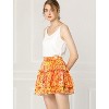 INSPIRE CHIC Women's Summer Floral Tiered Ruffle Cute Mini Skirt - 4 of 4