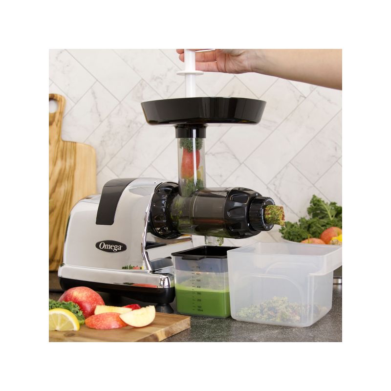 Omega J8006HDC Chrome 200-Watt Cold Press Masticating Slow Juicer With 3-Stage Auger, 2 of 11
