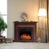 Kismile 36" Electric Fireplace with Mantel,Electric Fireplace TV Stand,Adjustable Realistic LED Flame with Remote Control - 2 of 4