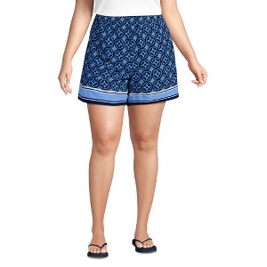 Lands' End Women's Rayon High Rise 5" Pull On Shorts - Set Bottom - 1 of 3