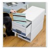 Bankers Box STOR/DRAWER STEEL PLUS Extra Space-Savings Storage Drawers, Letter Files, 14" x 25.5" x 11.5", White/Blue, 6/Carton - 3 of 4
