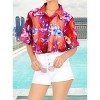 LA LEELA Button Down Shirt Casual Summer Beach Party Blouse Shirt Hawaiian Short Sleeve Vacation Dress Tops Tee Shirts Blouses - 4 of 4