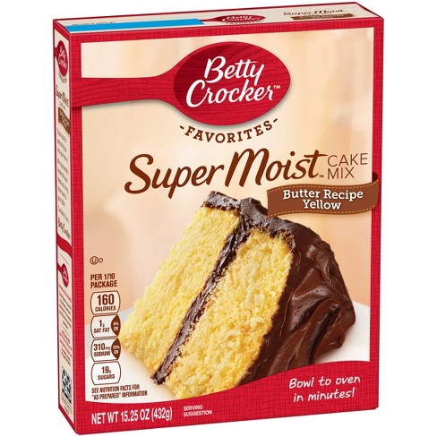 Betty Crocker SuperMoist Cake Mix-Butter Recipe Yellow - 15.25oz : Target
