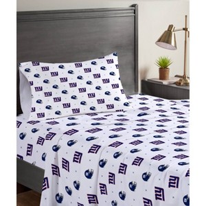 NFL New York Giants Small X Twin Sheet Set - 1 of 3